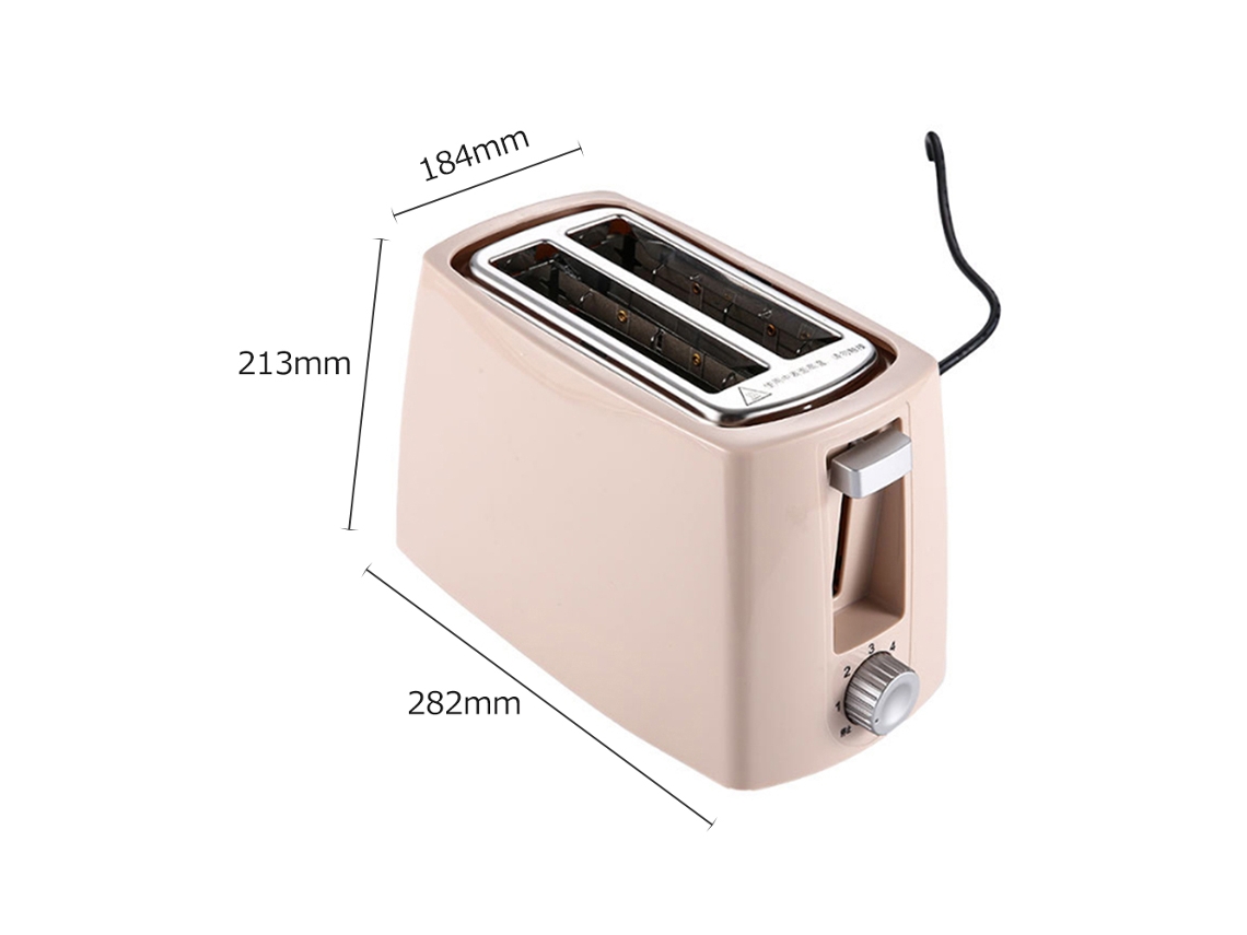 Torradeira Automática Inox 2 Fatias com Bandeja Removível para Pão e Sanduíche | S/MARCA