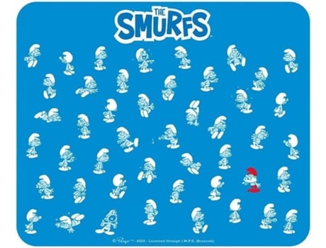 Tapete de rato flexível THE GOOD GIFT Smurfs Azul