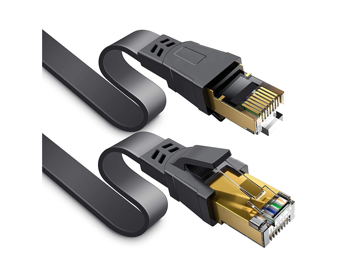 Cabo Ethernet Cat 8, 15 M, 40 Gbps, 2000 Mhz, Rj45, Para Router, Modem, Switch, Ps5, Xbox Hexinyigjly