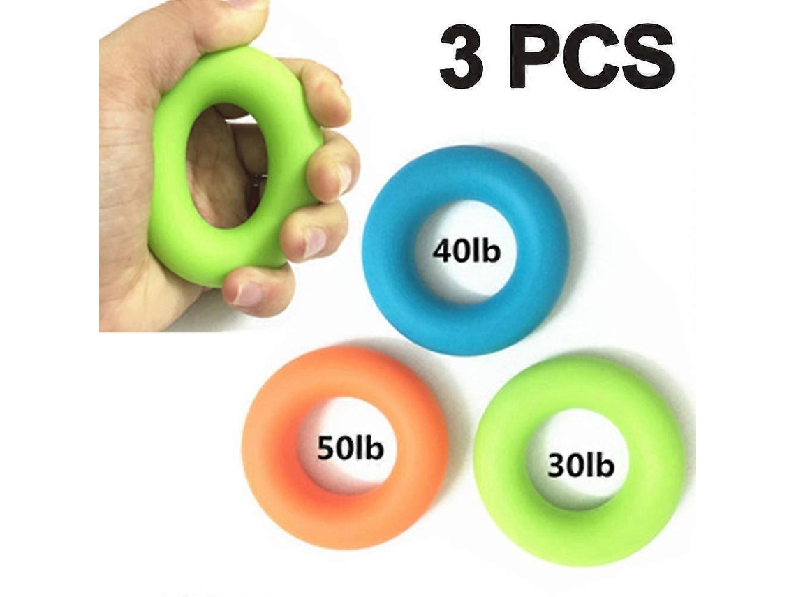 Anéis De Treinamento De Pegada Pacote Com 3, Exercícios Para Dedos E Antebraços, Treinamento De Pegada Para Escalada 30, 40 E 50 Libras Aquaforge