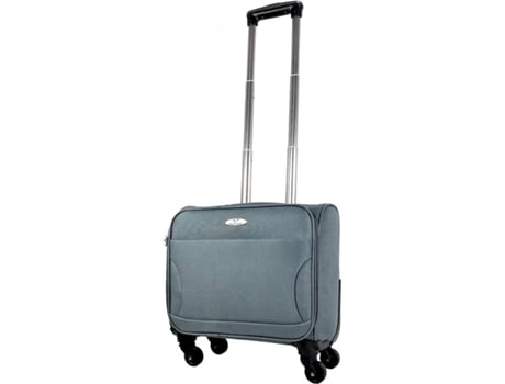 Pasta Carrinho Mala Bagagem de Mão Com 4 Rodas Giratórias + Compartimento Comercial Pilot Medical Grey S&N