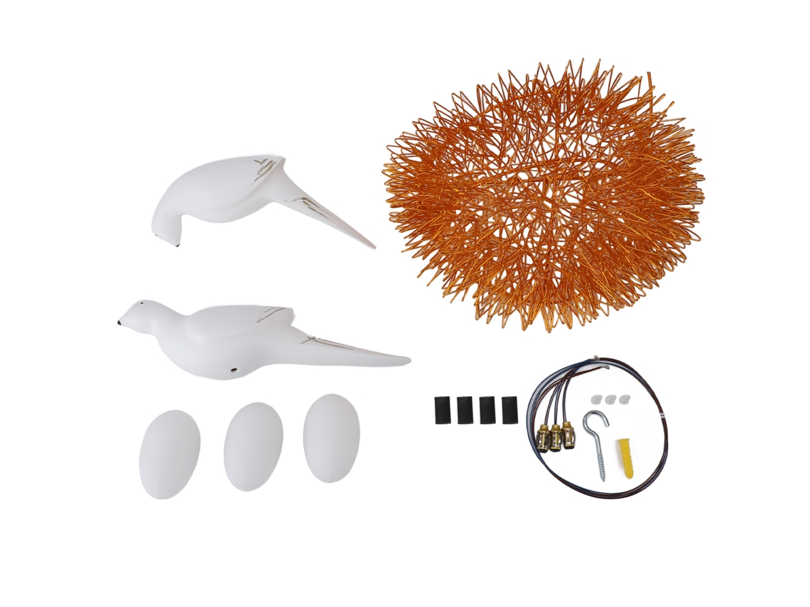 Lâmpada de parede LED decorativa, casa de pássaro, moderna, acrílico, para sala e quarto