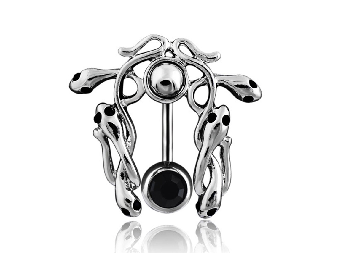 Barriga De Anel De Umbigo Snake Liga Piercing Corpo Aço Inoxidável