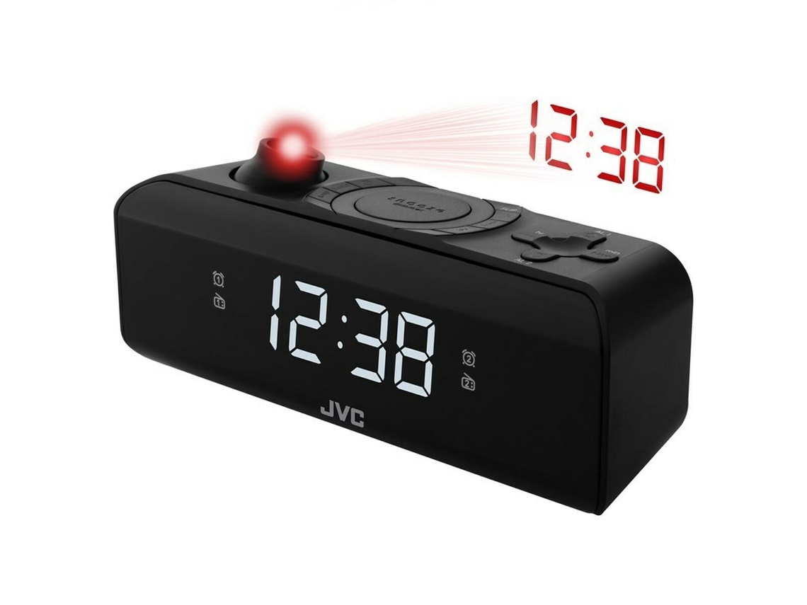 Relógio-Despertador JVC RA-E211B Preto