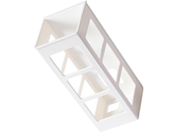 Suporte De Parede Para Chapinha De Cabelo Em Plástico Branco, Design Compacto E Fácil De Guardar.