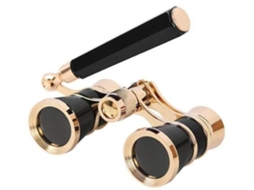 Binóculos Retro 3x25 com Alça Ótica de Metal Completo para Senhoras Observando Binóculos Preto USHION