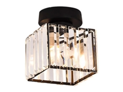 Abajur de Teto Simples Elegante S/MARCA com Iluminação Fina e Efeito Bonito, Material Ferro Cristal Artificial