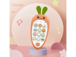 Telemóvel Educativo Cenoura Para Bebés Hexinyigjly Música, Luzes, Aprendizagem Precoce Laranja