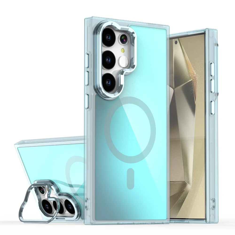 (galaxy A16, Azul) Capa Protetora Magnética Magsafe Para Samsung Com Suporte De Substituição.