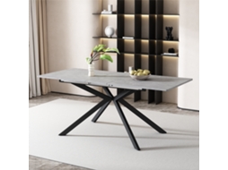 Mesa De Jantar Retangular Extensível Automática, Mesa Centro E Lazer, 150/180×70×76 Cm
