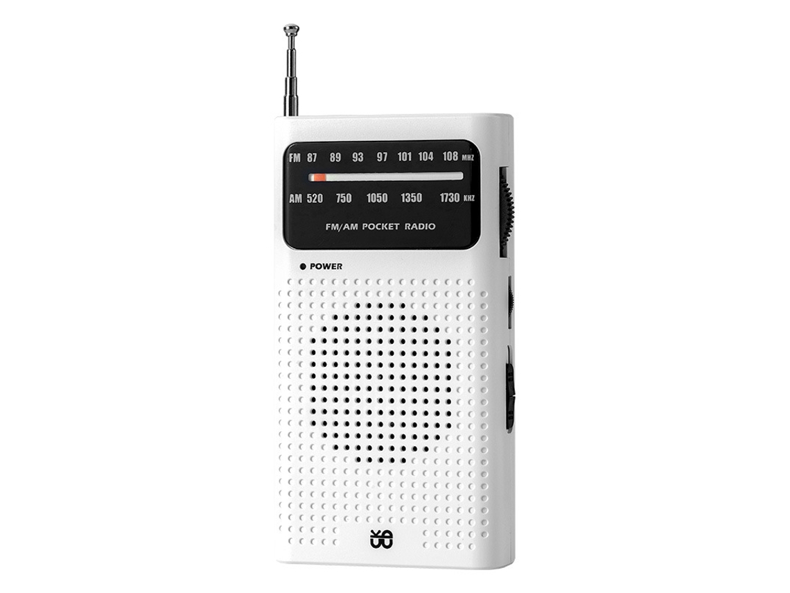 Rádio Portátil Am/fm Com Ótima Receção, Equipado Com Altifalante, Alimentação Por Bateria E Entrada Para Auscultadores.