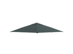 Cobertura Gazebo 3x3m Poliéster Cinza Escuro Substituição Exterior VOLTEDGE