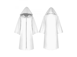 2026 capa com Capuz de Halloween para Crianças Unisex, Fantasia de Cosplay Medieval de Poliéster, Tamanhos S/m/l/xl M Blanco