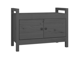 Banco de Corredor Madeira de Pinho Maciça Cinzento MAISON EXCLUSIVE (80x40x60 cm)