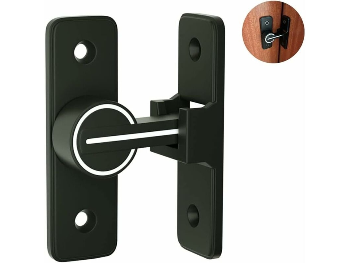 Fechadura de porta deslizante luminosa Slowmoose, gancho de 90°, fechadura antirroubo para porta e janela (90 graus)