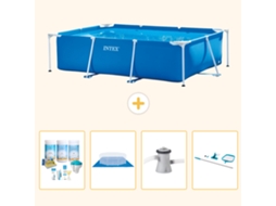 Intex Piscina Com Estrutura Retangular - 220x150x60 Cm - 5-peças S20817