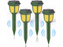 Kit Com 4 Repelentes Solares Ultrassônicos Para Toupeiras E Cobras, À Prova D'água Ip65, Para Controle De Pragas Em Gramados, Jardins E Outras Áreas
