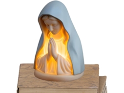 Virgem Maria | Luminária Led de Mesa Devocional, Acessório Protetor Berçário, Sala de Leitura, Quarto, Casa