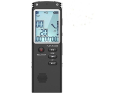Lurelia Gravador De Voz Digital 8gb Com Ativação Por Voz, Reprodução Mp3, Gravação Com 1 Tecla Para Reuniões, Aulas, Entrevistas - Preto