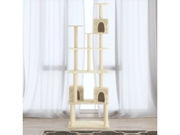 Vidaxl Árvore C/ Postes Arranhadores Sisal 188 Cm Cor Creme