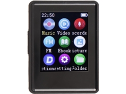 Reprodutor de MP4/MP3 Bluetooth, tela de 1 polegada, rádio FM portátil, com livro de músicas de 1,77 polegadas, HiFi (sem