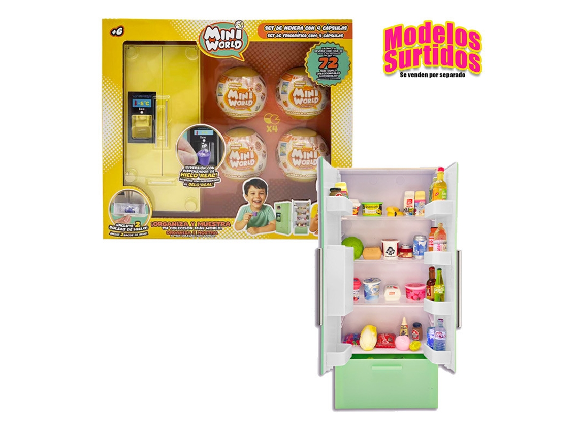 Mini World Set Nevera Con 4 Capsulas