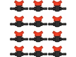 12 Válvulas De Irrigação Jardim, Válvula De Torneira 16mm Plástico Para Controle De Água Externo Jardim
