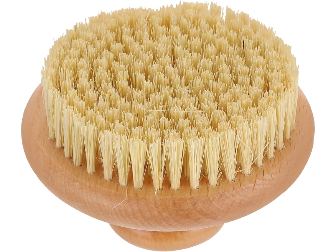Escova Esfoliante Corporal Redonda Ukcoco Com Cerdas De Sisal, Ideal Para Pele Seca, Massagem E Uso Diário No Banho