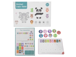Jogo de lógica com animais ATS, brinquedo educativo para treinamento de concentração e combinação de peças para crianças.