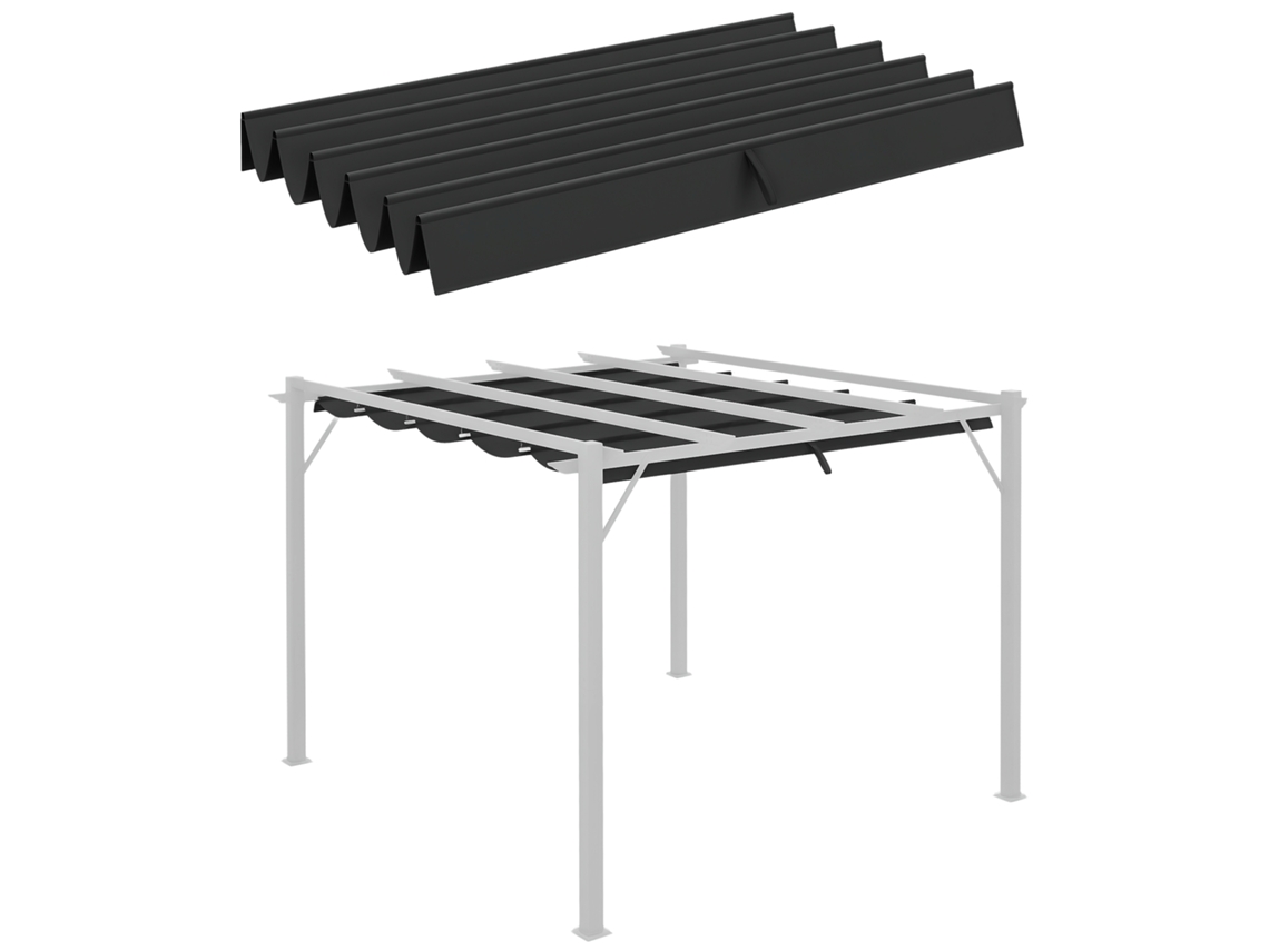 Cadeira Balanço 2 Lugares Jardim Toldo Ajustável 140x118x162cm Bege