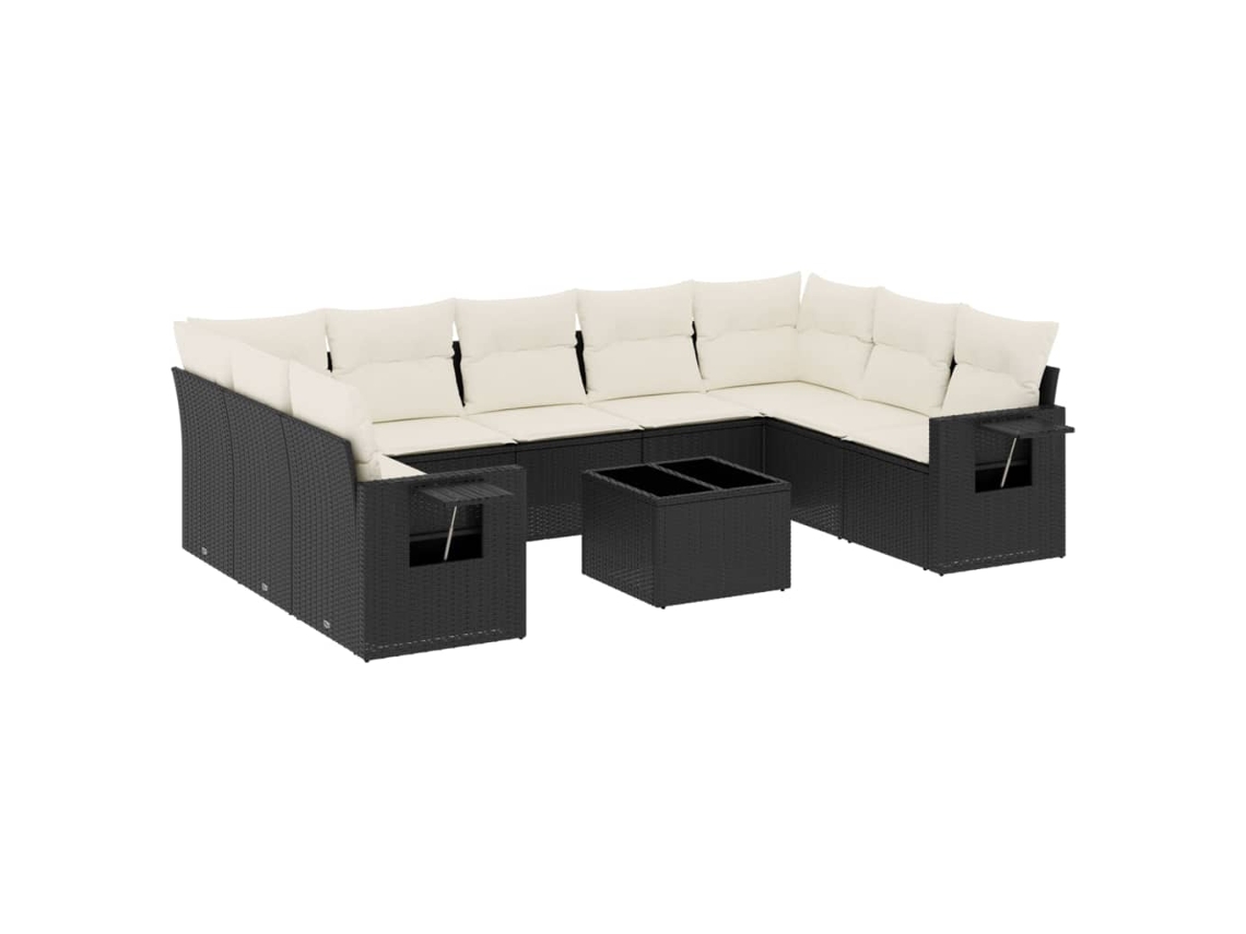 Garden Sofa Set, Garden Sofa Sets Vidaxl Preto Rattan / Vime (n/a)