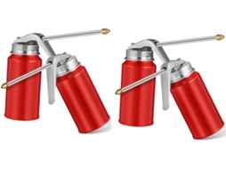 Conjunto De 2 Latas Óleo Manuais Com Dispensador Pressão Para Peças Manutenção Automotiva E Mecânica