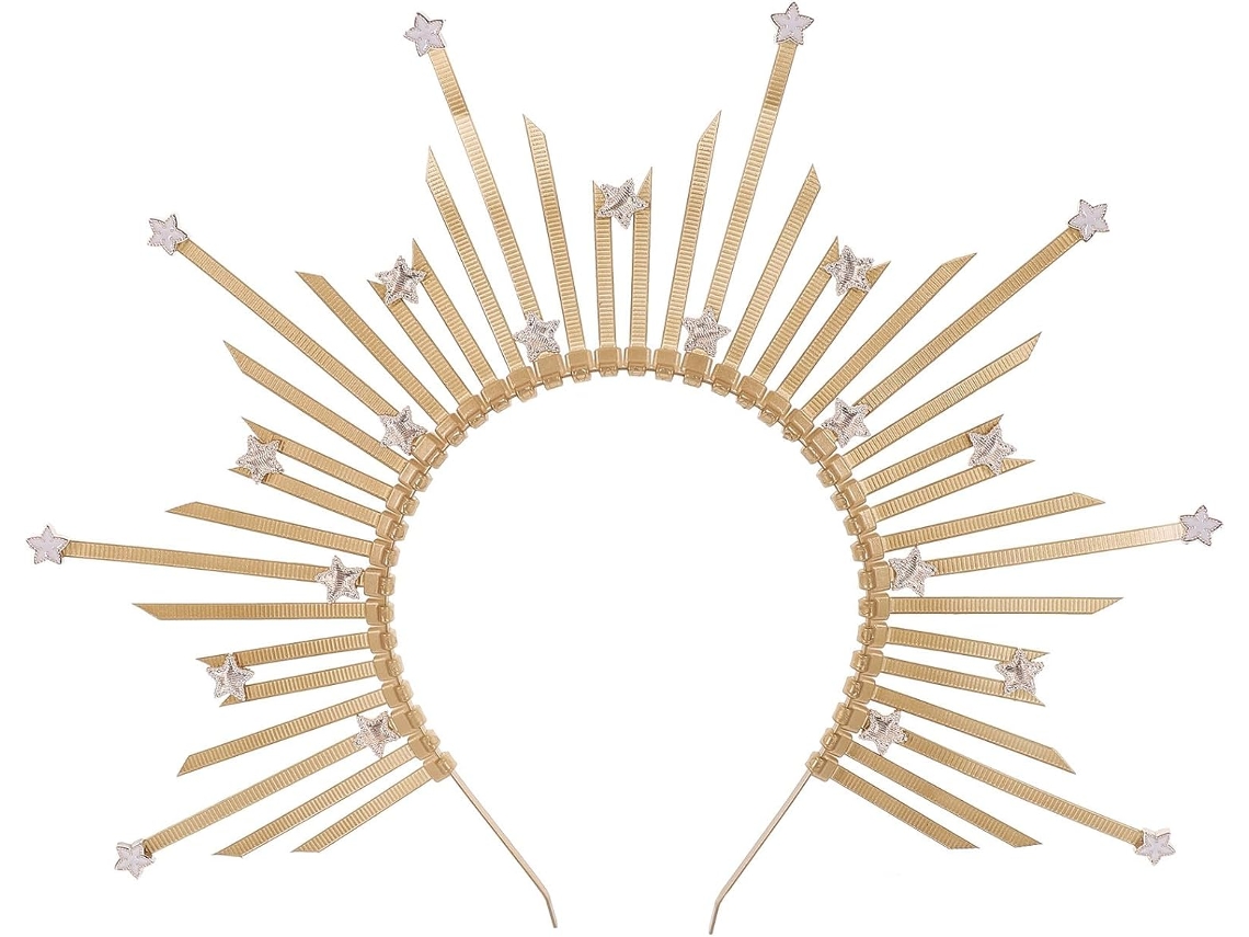 Tiara Coroa De Deusa Dourada Nuobesty, Tamanho Único, Leve E Confortável Para Cosplay E Festas