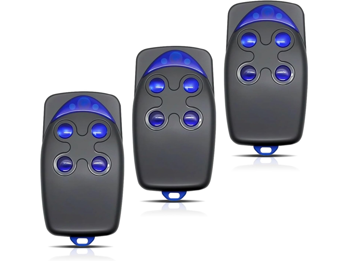 Controle remoto de 433 MHz compatível com controle remoto de porta de garagem de 4 canais.