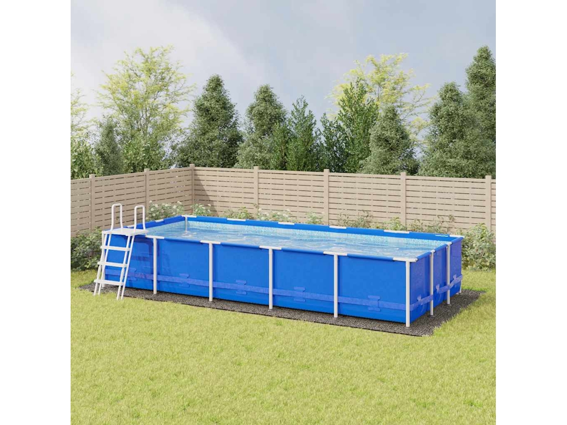 Vidaxl Pano Para Chão De Piscinas 999x500 Cm Poliéster Geotêxtil Cinza