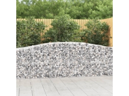 Vidaxl Cestos Gabião Arqueados 2 Pcs 400x50x80/100cm Ferro Galvanizado