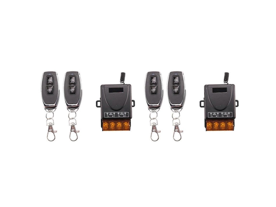 2x Interruptor de Controle Remoto 433MHz 220V para Bomba de Água, 1 Canal, Módulo Receptor 30A, Transmissor RF Link/Unlink SEM Fio para Luz LED E Venti