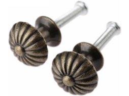 Conjunto De 2-mini Puxadores Redondos Para Móveis, Em Bronze Antigo, Para Gavetas, Porta Joias E Armários 18x 17mm
