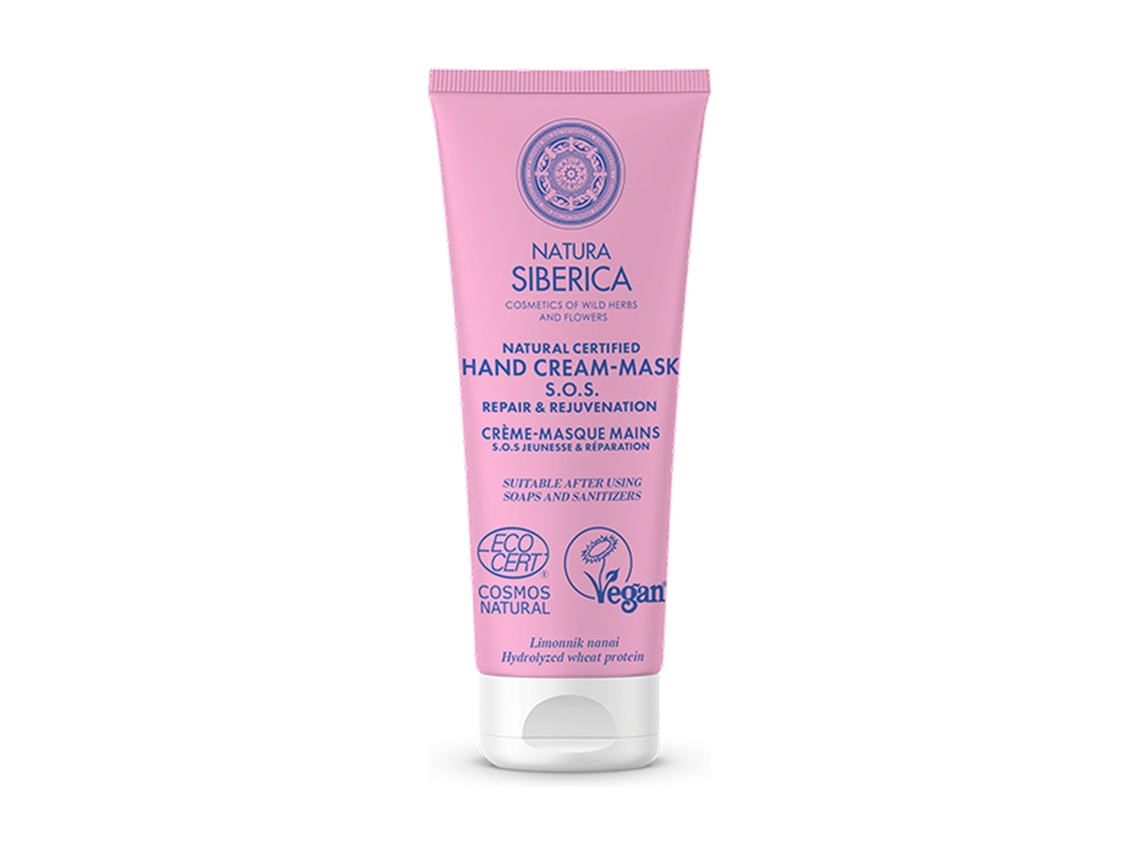Natura Siberica - Creme para mãos reparador e rejuvenescedor Sos 75 ml de creme