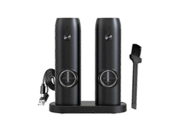 Mini Elétrico de Sal e Pimenta, Conjunto 2 Medidores Elétricos Recarregados por Usb GOKOCO