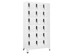 Vidaxl Cacifo 90x40x180 Cm Aço Branco