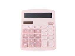 Calculadora Solar Digital Pequeña De Mesa Para Estudiantes Hogar Escuela Rosa