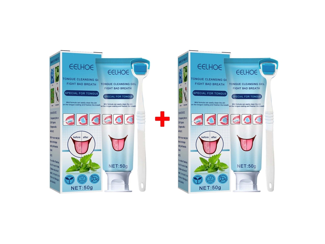 Gel Limpeza Cobertura Lingual 50g 2unidades