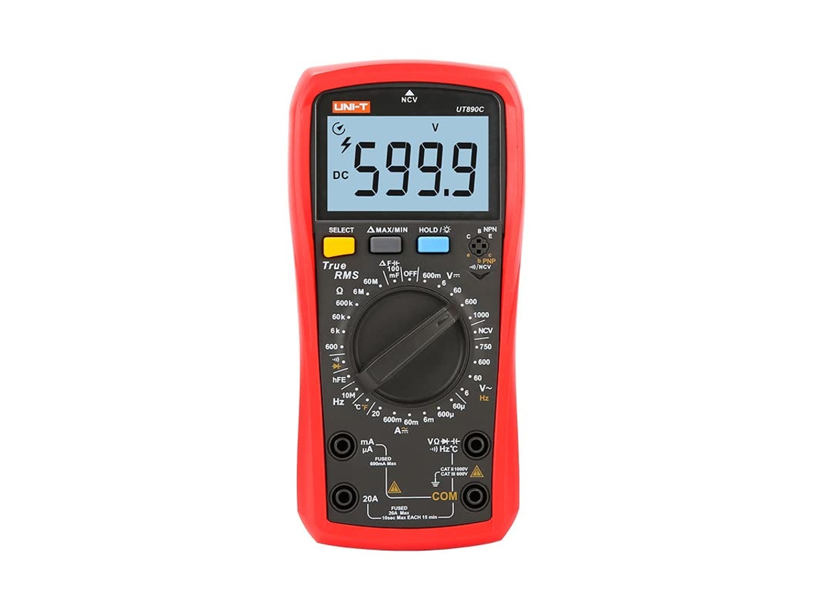 Alicate Amperímetro Multímetro Digital Profissional Ac/dc Amperímetro Voltímetro Resistência Capacitância Medidor De Frequência Zeuxo (ut890c)