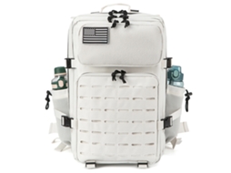 Mochila Tática De Grande Capacidade, Adequada Para Montanhismo, Caminhadas, Fitness E Viagens De Curta Distância. Branco