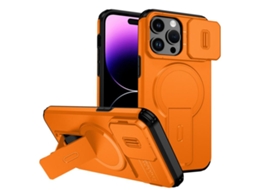 Capa Com Suporte Magsafe Para Iphone 14 Pro Max - Abertura Deslizante Com Proteção De Câmara