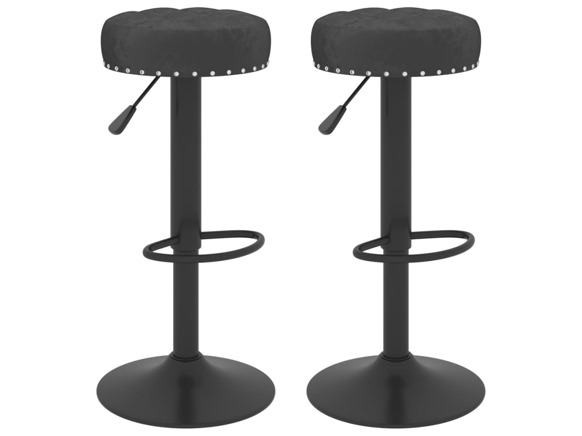 Bar Stool, Bar Stools Vidaxl Preto Veludo (n/a)
