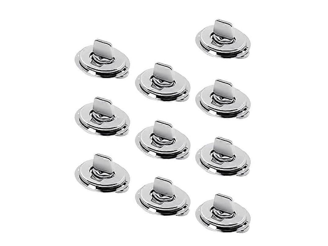 Botones De Giro De Metal De Cierre Twist Lock Para Barcos, Veleros, Rv Y Caravanas (10 Piezas) Plata Plata