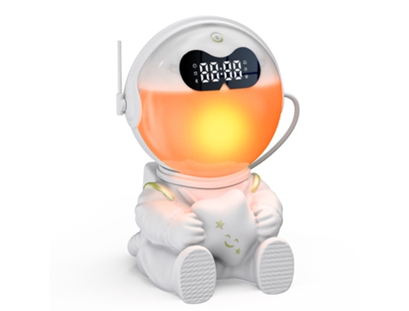 Despertador Astronauta Com Ruído Branco Bluetooth, Música Ambiente E Luz Noturna De 10 W Perobuno