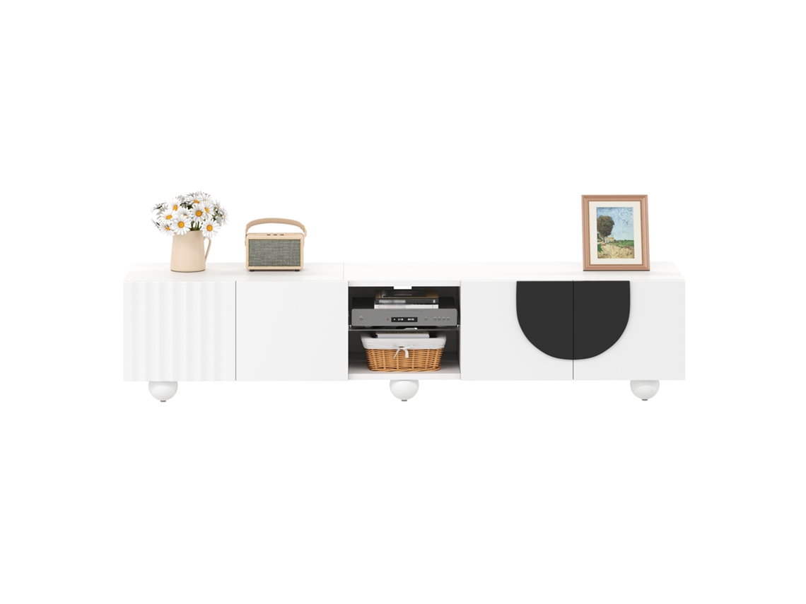 Rack 180x40x41,5 Suporte Baixo Design Moderno Sala